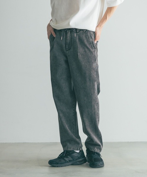 LOWRYS FARM（ローリーズファーム）の「ライトデニムイージーパンツ　 329250（デニムパンツ・メンズ・ブラック/ブルー・MEDIUM/LARGE）」の9枚目の写真