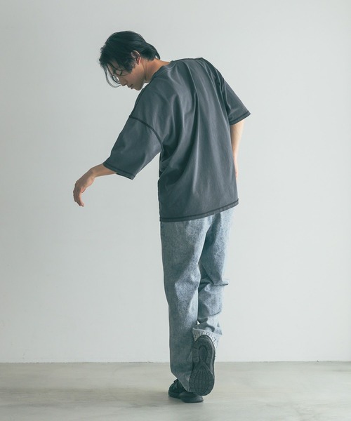 LOWRYS FARM（ローリーズファーム）の「ライトデニムイージーパンツ　 329250（デニムパンツ・メンズ・ブラック/ブルー・MEDIUM/LARGE）」の13枚目の写真