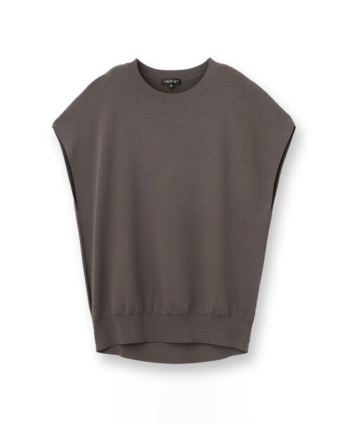 INDIVI（インディヴィ）の「【洗える／SETUP可能】フレンチスリーブ イージーニット（ニット/セーター・レディース・ホワイト/ブラック/ブラウン系その他・05/13/15 /34/38/19）」の4枚目の写真