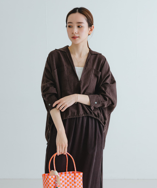 URBAN RESEARCH ラミーレーヨンギャザーへムシャツ新品未使用 URBAN RESEARCH ブラウス シャツ ラミーレーヨンギャザーヘム