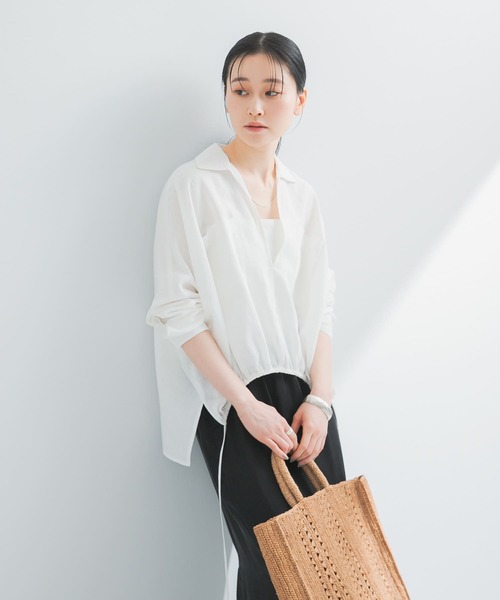 2025SS新品 URBAN RESEARCH ラミーレーヨンギャザーヘムシャツ URBAN RESEARCH｜ラミーレーヨンギャザーヘムシャツ | Rakuten