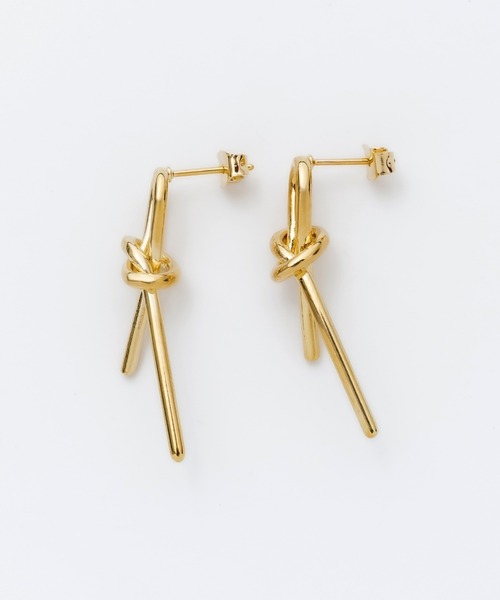 ciite' surgical stainless（シーテサージカルステンレス）の「【 金属アレルギー対応 】結びピアス  (両耳用) サージカルステンレス（ピアス（両耳用）・レディース・シルバー/ゴールド・FREE）」の4枚目の写真