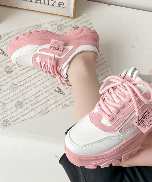 Teem Store（チームストア）の「配色サボスニーカー（スニーカー・レディース・ホワイト/ピンク/ブルー・38/36）」の16枚目の写真