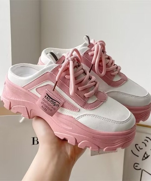 Teem Store（チームストア）の「配色サボスニーカー（スニーカー・レディース・ホワイト/ピンク/ブルー・38/36）」の18枚目の写真