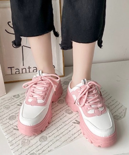 Teem Store（チームストア）の「配色サボスニーカー（スニーカー・レディース・ホワイト/ピンク/ブルー・38/36）」の19枚目の写真