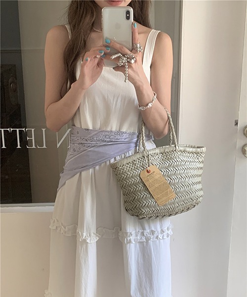 gossip!ロサンゼルス(ゴシップロサンゼルス)の「YUGA サスペンダー ロングワンピース(ワンピース・レディース・ホワイト・M/L)」の12枚目の写真