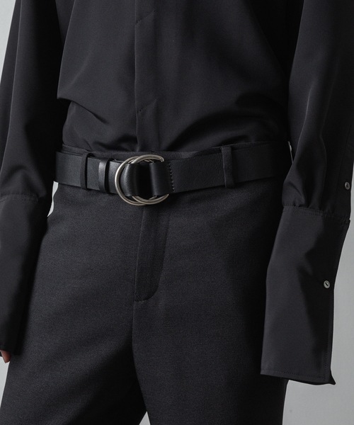ato（アトウ）の「DOUBLE RING BELT（ベルト・メンズ・ブラック/ダークブラウン・フリー）」の4枚目の写真