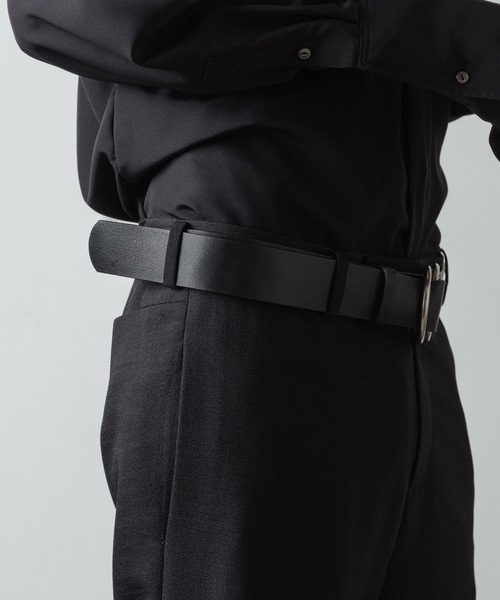ato（アトウ）の「DOUBLE RING BELT（ベルト・メンズ・ブラック/ダークブラウン・フリー）」の5枚目の写真