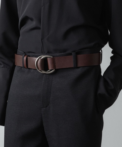 ato（アトウ）の「DOUBLE RING BELT（ベルト・メンズ・ブラック/ダークブラウン・フリー）」の16枚目の写真