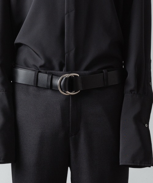 ato（アトウ）の「DOUBLE RING BELT（ベルト・メンズ・ブラック/ダークブラウン・フリー）」の3枚目の写真