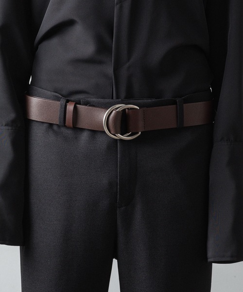 ato（アトウ）の「DOUBLE RING BELT（ベルト・メンズ・ブラック/ダークブラウン・フリー）」の15枚目の写真