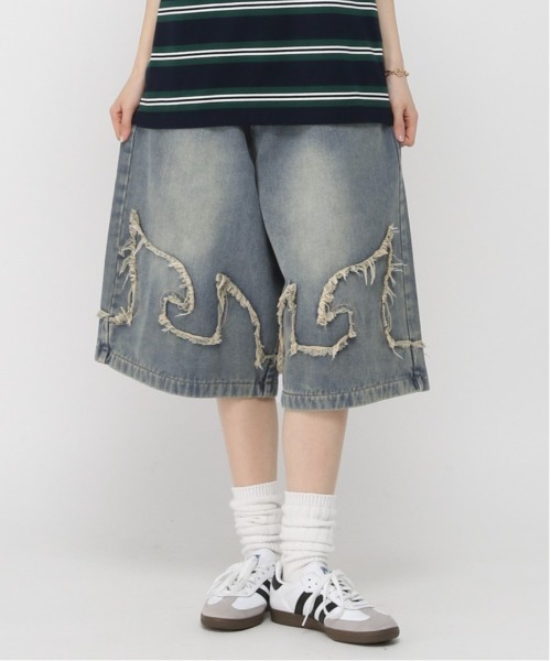【UNISEX】NOT4NERD/アップリケデニムショーツ NOT4NERD(ノットフォーナード)の「【UNISEX】NOT4NERD