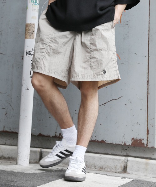 U.S. POLO ASSN.(ユーエスポロアッスン)の「U.S.POLO ASSN. 別注 ワンポイント刺繍バギーショーツ シアサッカー/ナイロン(その他パンツ・メンズ・ブラック系/グレー/カーキ/ブラック/ライトグレー/ネイビー/チャコール・XL/L/M/S)」の3枚目の写真
