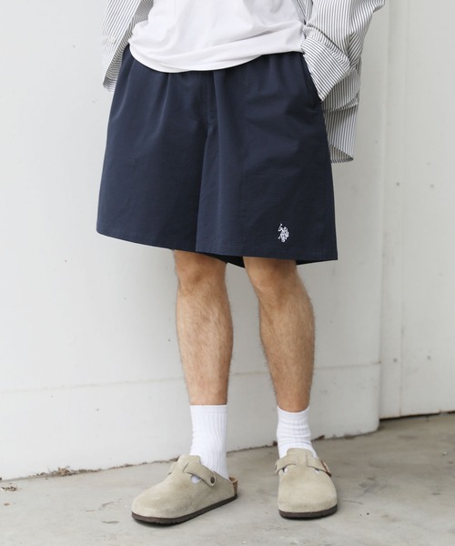 U.S. POLO ASSN.(ユーエスポロアッスン)の「U.S.POLO ASSN. 別注 ワンポイント刺繍バギーショーツ シアサッカー/ナイロン(その他パンツ・メンズ・ブラック系/グレー/カーキ/ブラック/ライトグレー/ネイビー/チャコール・XL/L/M/S)」の9枚目の写真