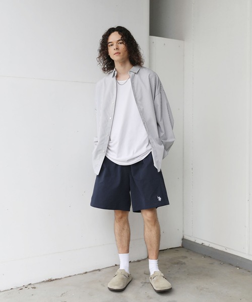 U.S. POLO ASSN.(ユーエスポロアッスン)の「U.S.POLO ASSN. 別注 ワンポイント刺繍バギーショーツ シアサッカー/ナイロン(その他パンツ・メンズ・ブラック系/グレー/カーキ/ブラック/ライトグレー/ネイビー/チャコール・XL/L/M/S)」の11枚目の写真