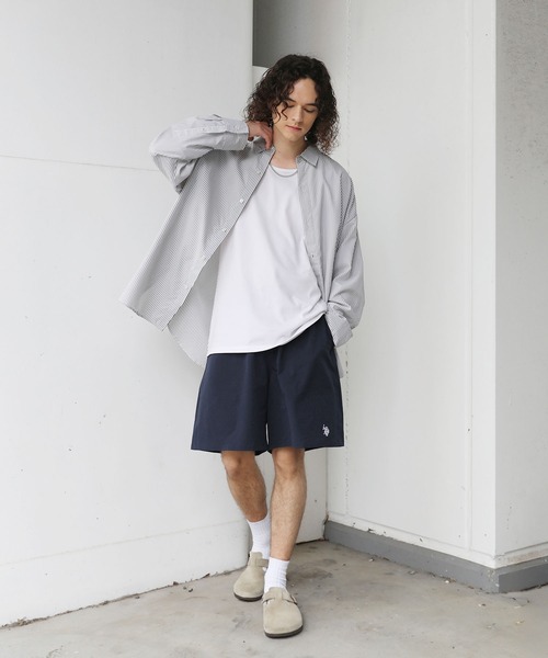 U.S. POLO ASSN.(ユーエスポロアッスン)の「U.S.POLO ASSN. 別注 ワンポイント刺繍バギーショーツ シアサッカー/ナイロン(その他パンツ・メンズ・ブラック系/グレー/カーキ/ブラック/ライトグレー/ネイビー/チャコール・XL/L/M/S)」の15枚目の写真