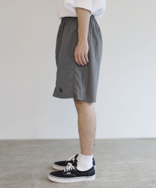 U.S. POLO ASSN.(ユーエスポロアッスン)の「U.S.POLO ASSN. 別注 ワンポイント刺繍バギーショーツ シアサッカー/ナイロン(その他パンツ・メンズ・ブラック系/グレー/カーキ/ブラック/ライトグレー/ネイビー/チャコール・XL/L/M/S)」の17枚目の写真