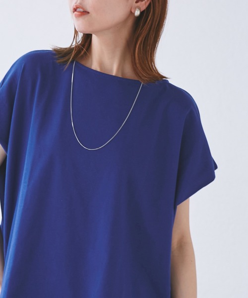 ROPE' PICNIC(ロペピクニック)の「マルチファンクション二の腕すっきり見えカットトップス(Tシャツ/カットソー・レディース・グリーン系その他/ブルー/クリーム/カーキ/ピンク/ブラック/ダークブラウン/オフホワイト・38)」の7枚目の写真