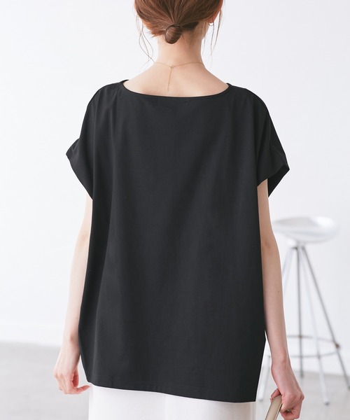 ROPE' PICNIC(ロペピクニック)の「マルチファンクション二の腕すっきり見えカットトップス(Tシャツ/カットソー・レディース・グリーン系その他/ブルー/クリーム/カーキ/ピンク/ブラック/ダークブラウン/オフホワイト・38)」の20枚目の写真