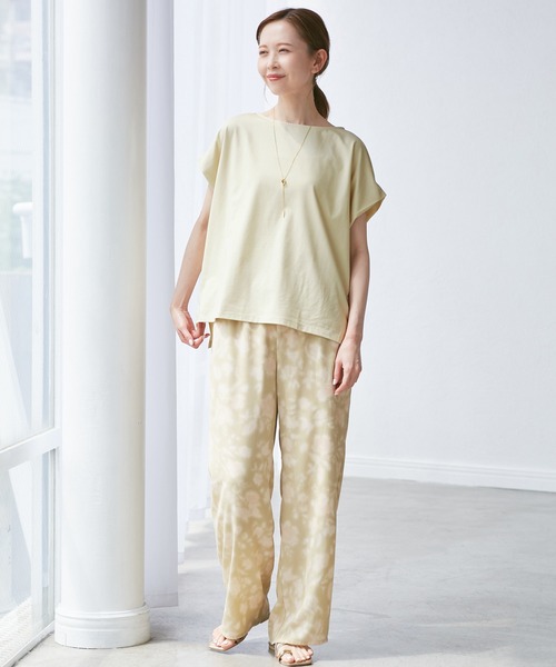 ROPE' PICNIC(ロペピクニック)の「マルチファンクション二の腕すっきり見えカットトップス(Tシャツ/カットソー・レディース・グリーン系その他/ブルー/クリーム/カーキ/ピンク/ブラック/ダークブラウン/オフホワイト・38)」の12枚目の写真