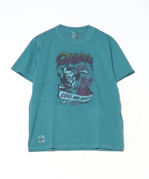 CHUMS（チャムス）の「CHUMS/チャムス 半袖Tシャツ フロントプリント CH01-2533（Tシャツ/カットソー・メンズ・サックスブルー/ブルーグリーン/ブラック/オフホワイト・M/L/XL）」の21枚目の写真