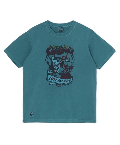 CHUMS（チャムス）の「CHUMS/チャムス 半袖Tシャツ フロントプリント CH01-2533（Tシャツ/カットソー・メンズ・サックスブルー/ブルーグリーン/ブラック/オフホワイト・M/L/XL）」の17枚目の写真
