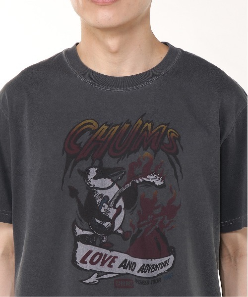 CHUMS（チャムス）の「CHUMS/チャムス 半袖Tシャツ フロントプリント CH01-2533（Tシャツ/カットソー・メンズ・サックスブルー/ブルーグリーン/ブラック/オフホワイト・M/L/XL）」の11枚目の写真