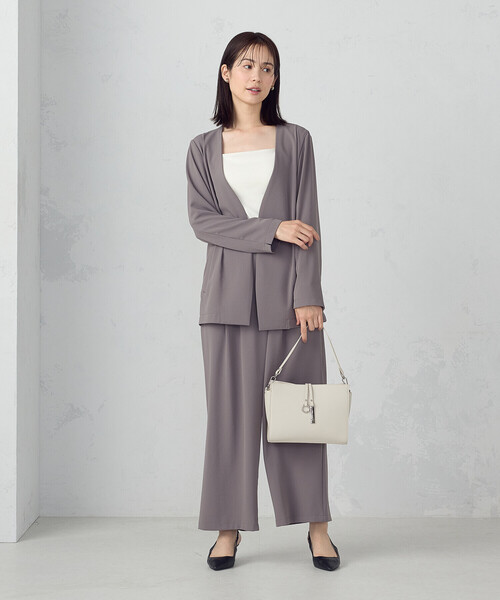 COMME CA ISM（コムサイズム）の「【宮城舞さん着用】ロゴプレート ミニショルダー（ショルダーバッグ・レディース・ベージュ/グレー/ブラック・FREE）」の11枚目の写真