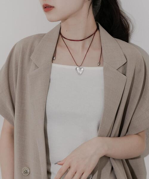 SMELLY（スメリー）の「トップハートカラーコードネックレス（ネックレス・レディース・レッド・-）」の8枚目の写真