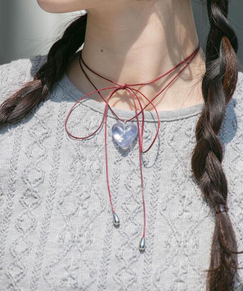 SMELLY（スメリー）の「トップハートカラーコードネックレス（ネックレス・レディース・レッド・-）」の11枚目の写真