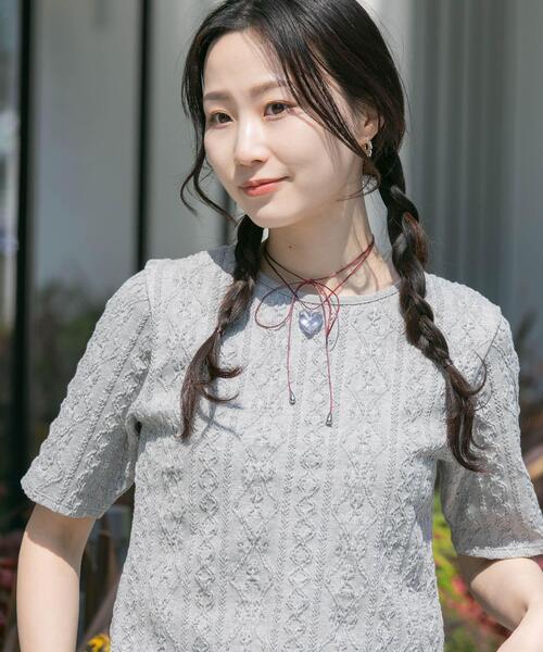 SMELLY（スメリー）の「トップハートカラーコードネックレス（ネックレス・レディース・レッド・-）」の3枚目の写真