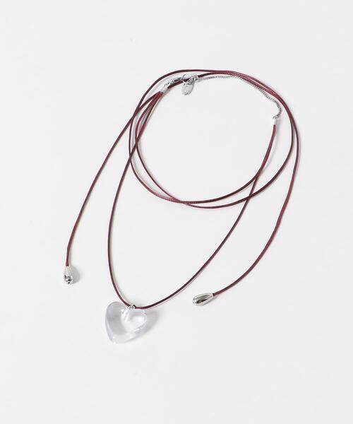 SMELLY（スメリー）の「トップハートカラーコードネックレス（ネックレス・レディース・レッド・-）」の5枚目の写真