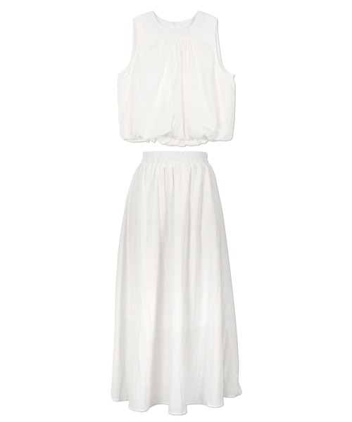 KOBE LETTUCE（コウベレタス）の「バルーンセットアップ（セットアップ・レディース・サックスブルー/イエロー/ホワイト・M）」の13枚目の写真