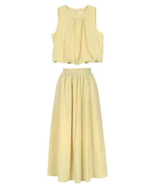 KOBE LETTUCE（コウベレタス）の「バルーンセットアップ（セットアップ・レディース・サックスブルー/イエロー/ホワイト・M）」の15枚目の写真