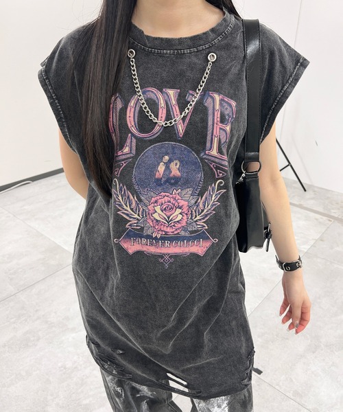 Figments（フィグメンツ）の「ピグメントチェーンビッグタンク（タンクトップ・レディース・その他1/その他2/その他3/その他4/その他5・FREE）」の3枚目の写真