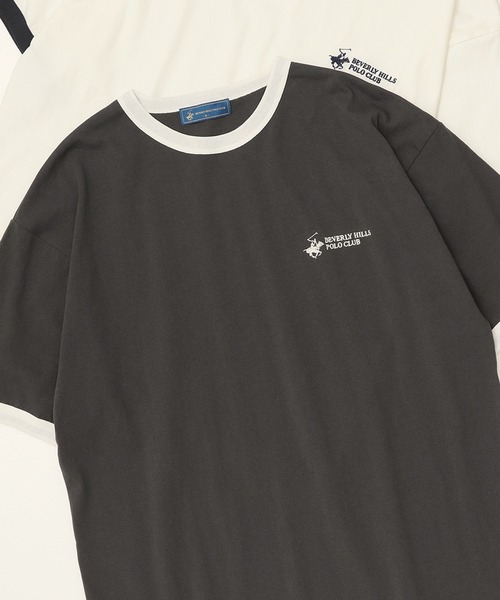 BEVERLY HILLS POLO CLUB（ビバリーヒルズポロクラブ）の「【BEVERLY HILLS POLO CLUB/ビバリーヒルズポロクラブ】ロゴ刺繍 半袖Tシャツ（Tシャツ/カットソー・メンズ・ネイビー/ホワイト系1/ホワイト系2/ブラック系1/ブラック系2/ブラック系3・LL/M/L）」の6枚目の写真