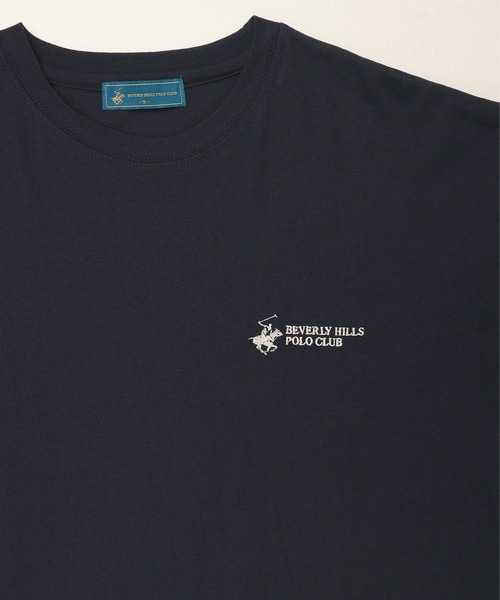 BEVERLY HILLS POLO CLUB（ビバリーヒルズポロクラブ）の「【BEVERLY HILLS POLO CLUB/ビバリーヒルズポロクラブ】ロゴ刺繍 半袖Tシャツ（Tシャツ/カットソー・メンズ・ネイビー/ホワイト系1/ホワイト系2/ブラック系1/ブラック系2/ブラック系3・LL/M/L）」の20枚目の写真
