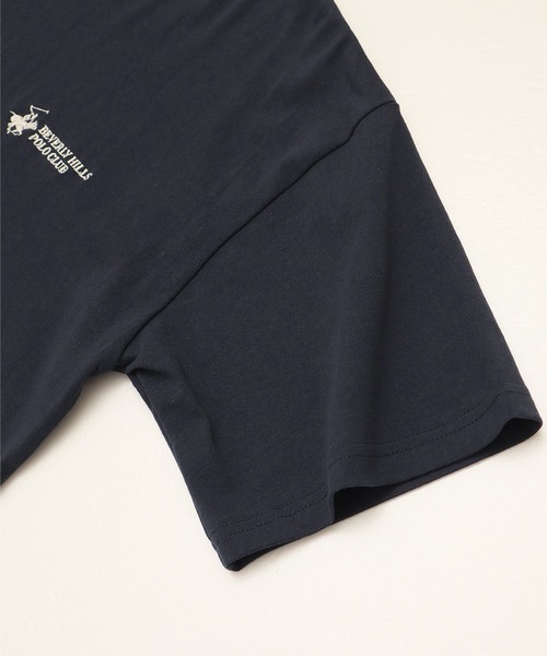BEVERLY HILLS POLO CLUB（ビバリーヒルズポロクラブ）の「【BEVERLY HILLS POLO CLUB/ビバリーヒルズポロクラブ】ロゴ刺繍 半袖Tシャツ（Tシャツ/カットソー・メンズ・ネイビー/ホワイト系1/ホワイト系2/ブラック系1/ブラック系2/ブラック系3・LL/M/L）」の17枚目の写真