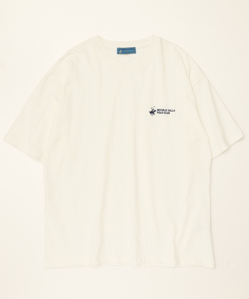 BEVERLY HILLS POLO CLUB（ビバリーヒルズポロクラブ）の「【BEVERLY HILLS POLO CLUB/ビバリーヒルズポロクラブ】ロゴ刺繍 半袖Tシャツ（Tシャツ/カットソー・メンズ・ネイビー/ホワイト系1/ホワイト系2/ブラック系1/ブラック系2/ブラック系3・LL/M/L）」の14枚目の写真