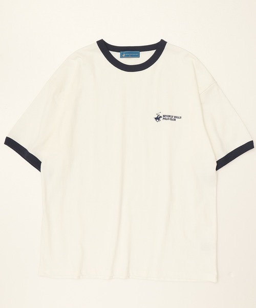 BEVERLY HILLS POLO CLUB（ビバリーヒルズポロクラブ）の「【BEVERLY HILLS POLO CLUB/ビバリーヒルズポロクラブ】ロゴ刺繍 半袖Tシャツ（Tシャツ/カットソー・メンズ・ネイビー/ホワイト系1/ホワイト系2/ブラック系1/ブラック系2/ブラック系3・LL/M/L）」の12枚目の写真