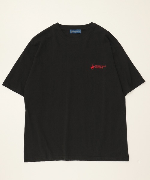 BEVERLY HILLS POLO CLUB（ビバリーヒルズポロクラブ）の「【BEVERLY HILLS POLO CLUB/ビバリーヒルズポロクラブ】ロゴ刺繍 半袖Tシャツ（Tシャツ/カットソー・メンズ・ネイビー/ホワイト系1/ホワイト系2/ブラック系1/ブラック系2/ブラック系3・LL/M/L）」の8枚目の写真