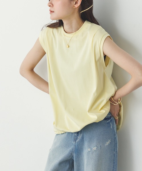 hunch(ハンチ)の「裾バルーン フレンチTシャツ(Tシャツ/カットソー・レディース・ブラック/オフホワイト/ライトイエロー・FREE)」の3枚目の写真