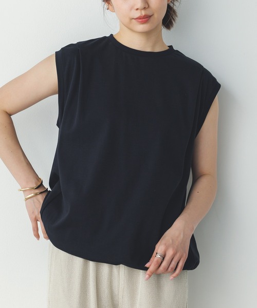 hunch(ハンチ)の「裾バルーン フレンチTシャツ(Tシャツ/カットソー・レディース・ブラック/オフホワイト/ライトイエロー・FREE)」の2枚目の写真