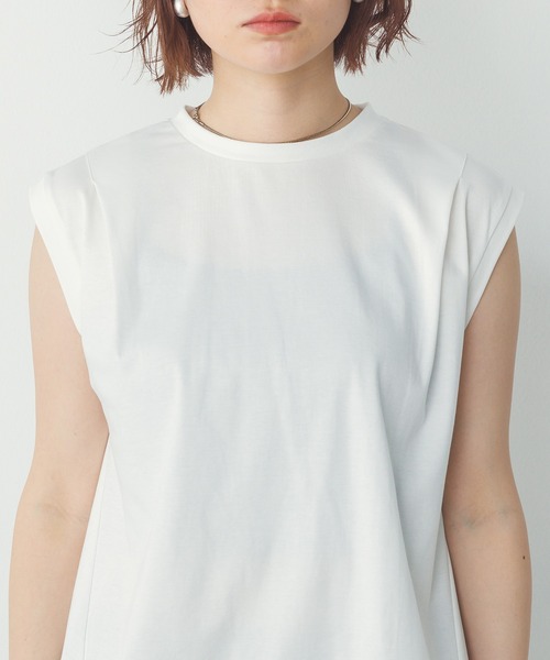 hunch(ハンチ)の「裾バルーン フレンチTシャツ(Tシャツ/カットソー・レディース・ブラック/オフホワイト/ライトイエロー・FREE)」の7枚目の写真