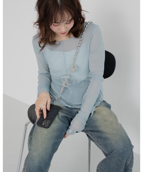 JUMELLE（ジュメロ）の「【Casselini】フラワービーズモバイルショルダー（スマホグッズ・レディース・シルバー・FREE）」の18枚目の写真