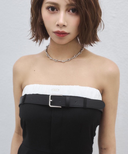 ENVYM(アンビー)の「【Aimi×ENVYM】ベーシックフェイクレザーベルト(ベルト・レディース・ブラック・FREE)」の21枚目の写真