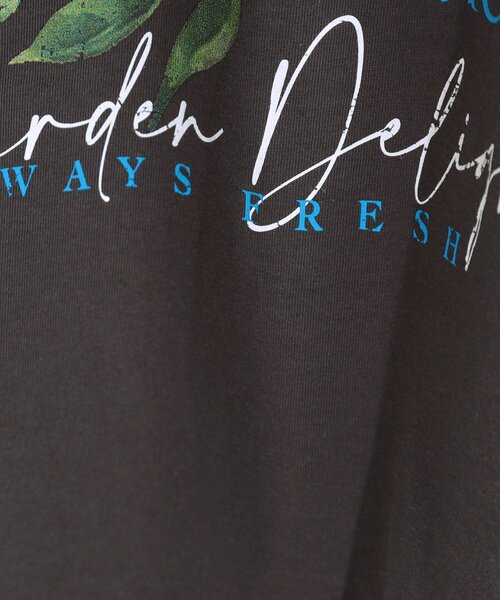 Cutie Blonde（キューティーブロンド）の「【洗える】ゆるシルエットが抜け感を演出 プリントBIG Tシャツ（Tシャツ/カットソー・レディース・ホワイト系1/チャコール/ブラック系1/ブルー系1・00）」の12枚目の写真