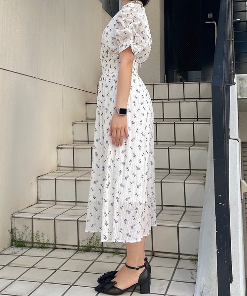 NOMAE(ノーマエ)の「クロスストラップFlowerワンピース(ワンピース・レディース・パープル系その他/ホワイト系その他/ピンク系その他/ブルー系その他・FREE)」の10枚目の写真