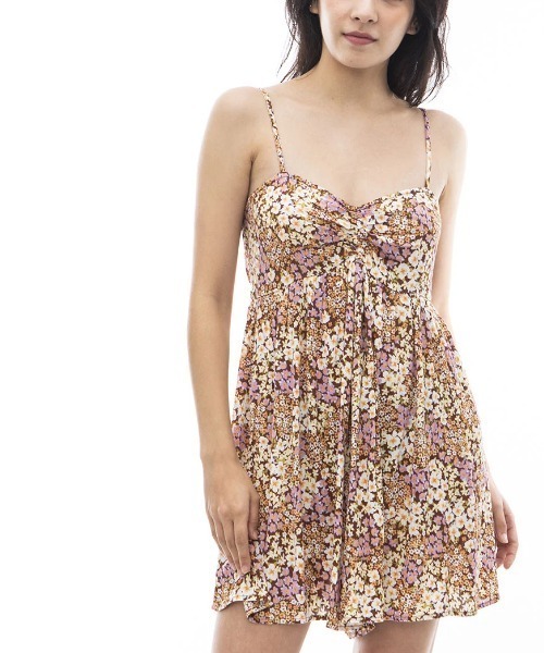 BILLABONG（ビラボン）の「【BILLABONG/ビラボン】24SS DAY GLOW/レトロテイスト花柄エアリーワンピース風ロンパース（サロペット/オーバーオール・レディース・ピンク系その他/バーガンディー・SMALL）」の10枚目の写真