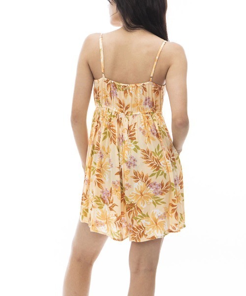 BILLABONG（ビラボン）の「【BILLABONG/ビラボン】24SS DAY GLOW/レトロテイスト花柄エアリーワンピース風ロンパース（サロペット/オーバーオール・レディース・ピンク系その他/バーガンディー・SMALL）」の5枚目の写真